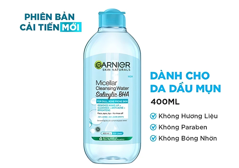 Đánh giá sản phẩm nước tẩy trang Garnier xanh dành cho da dầu mụn