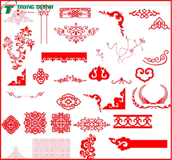 Free Download Mẫu Khung Viền Hoa Văn Vector