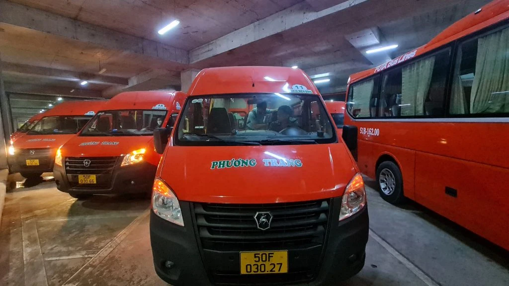 Trạm trung chuyển xe Phương Trang ở các khu vực