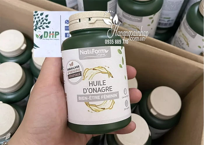 Thực phẩm chức năng Viên tinh dầu hoa anh thảo Nat & Form Huile D’Onagre Pháp