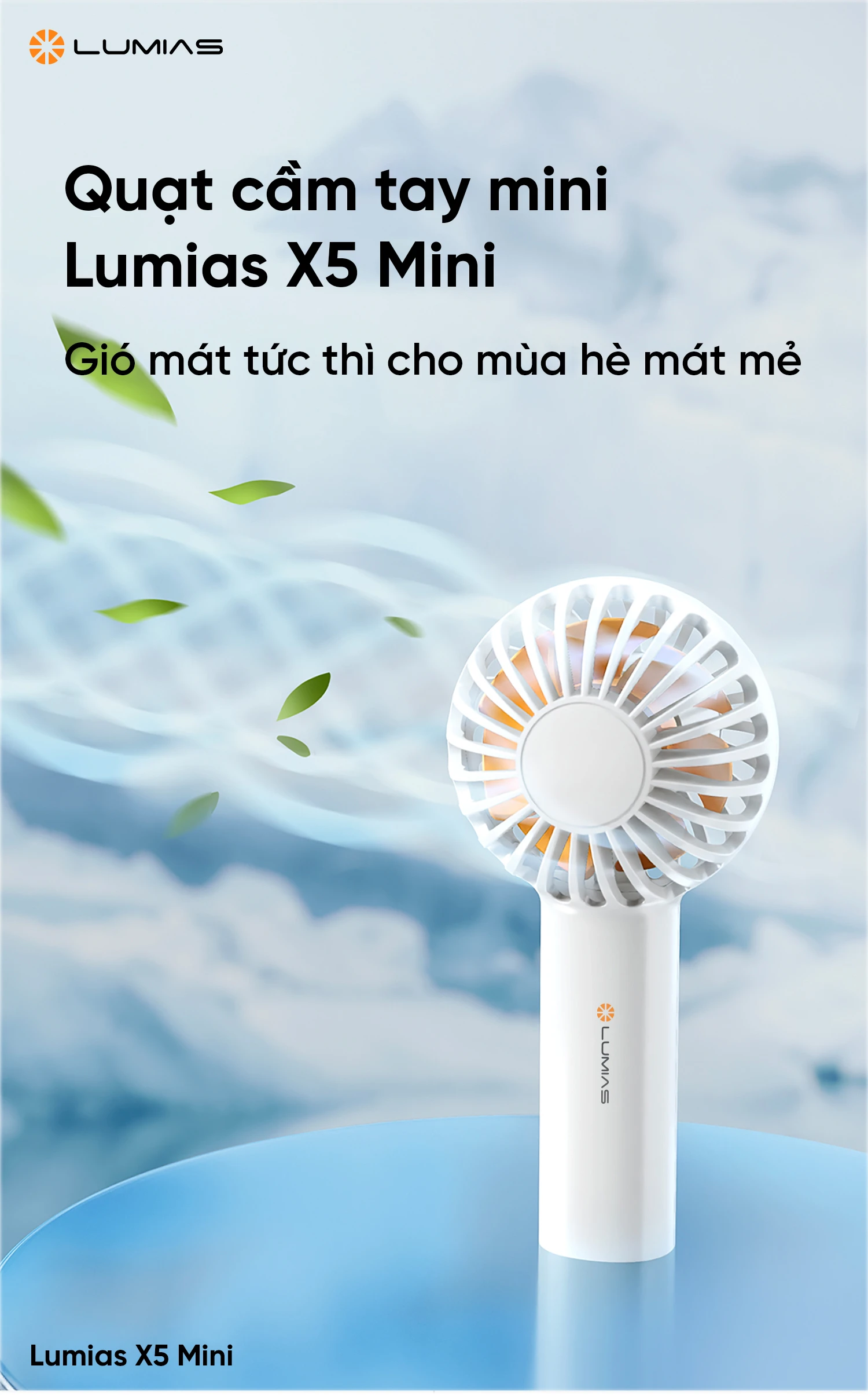 Quạt cầm tay Lumias X5 mini