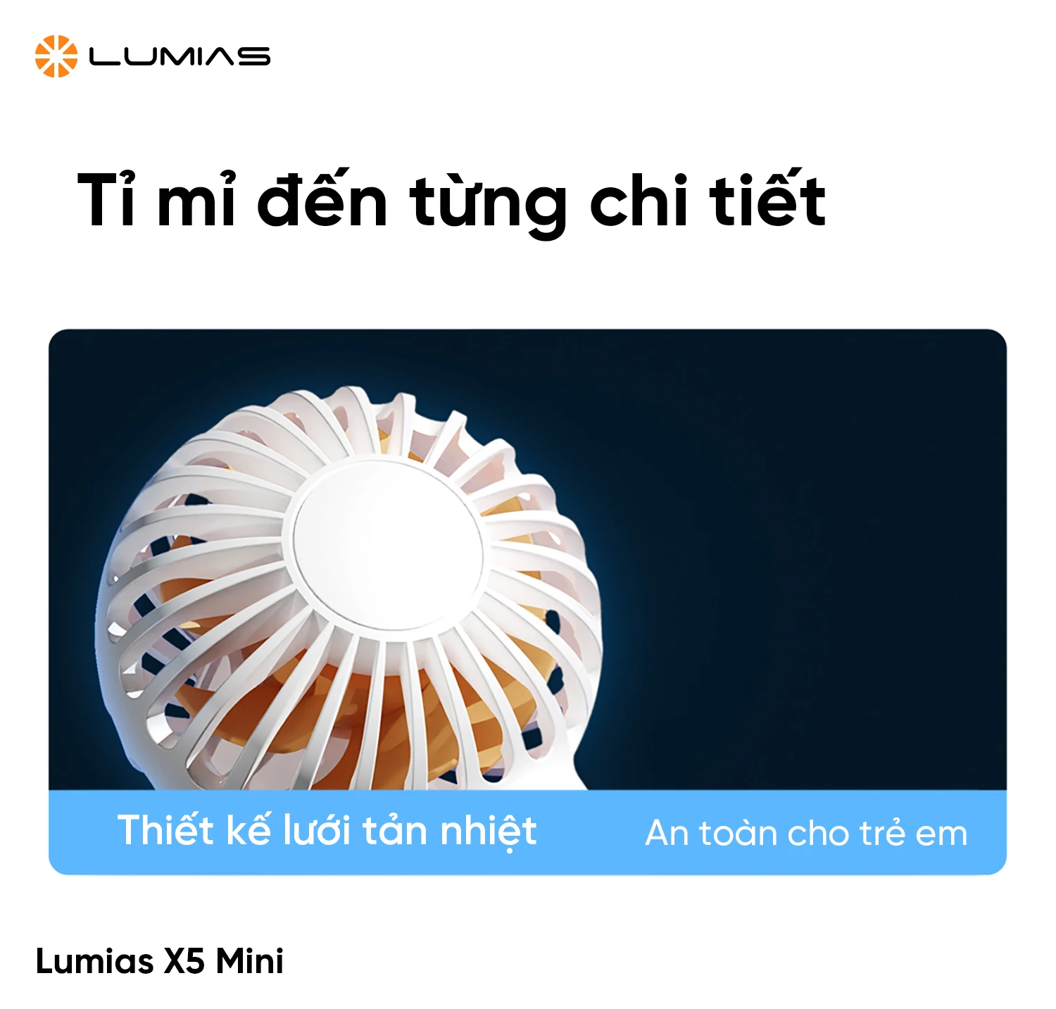 Quạt cầm tay Lumias X5 mini