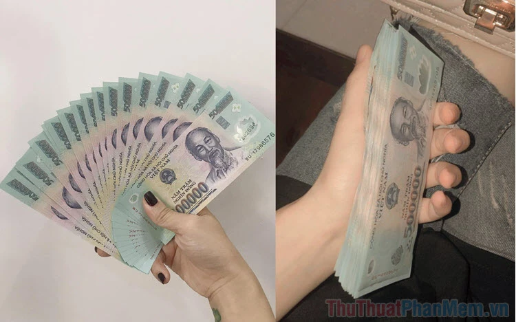Chụp ảnh tay cầm tiền và ý nghĩa thành công