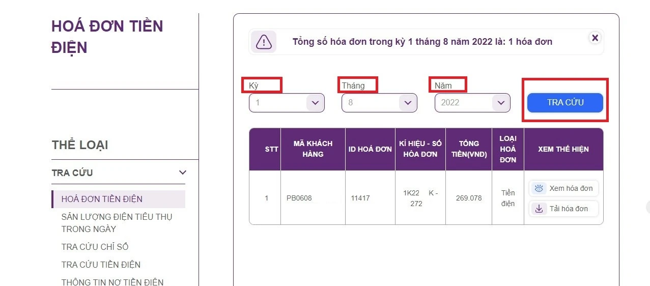 Hướng dẫn lấy hóa đơn điện tử tiền điện EVN