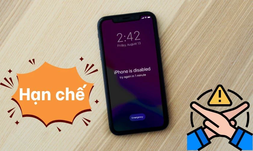 Hướng dẫn giải quyết iPhone bị vô hiệu hoá 60 phút