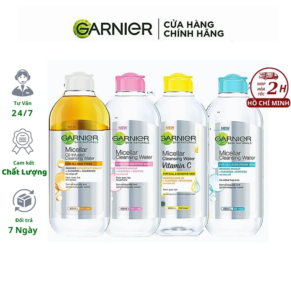 Nước tẩy trang Garnier màu vàng 400ml