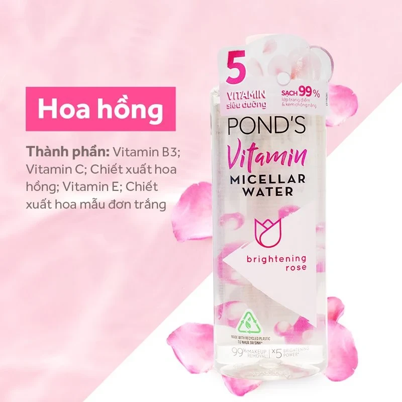 Nước Tẩy Trang Sạch Sâu Sáng Mịn POND'S Vitamin Micellar Water - SẠCH SÂU 400ml