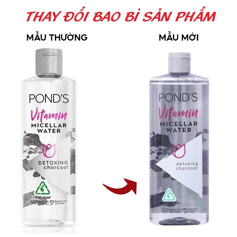 Nước Tẩy Trang Sạch Sâu Sáng Mịn POND'S Vitamin Micellar Water - SẠCH SÂU 400ml