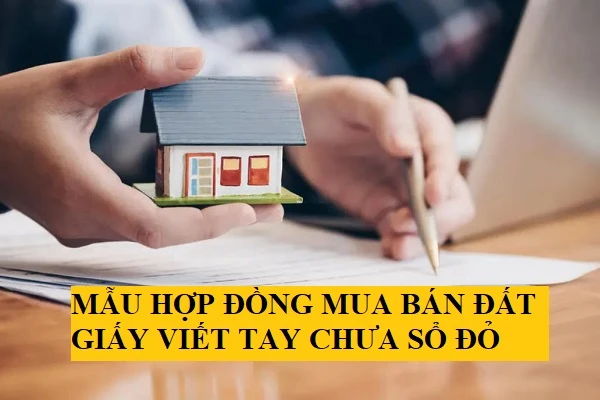 Mẫu hợp đồng mua bán đất viết tay chưa có sổ đỏ chuẩn pháp lý 2024