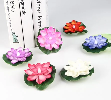 Đèn hoa đăng hình bông hoa sen chạy pin - Nến điện tử giá rẻ Vietcandle