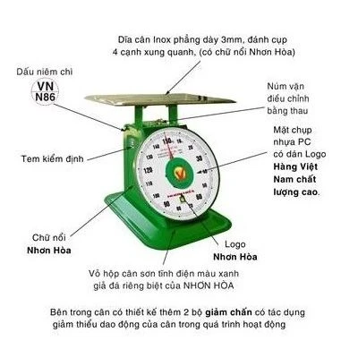 Cân đồng hồ Nhơn Hòa 60Kg CĐH-60