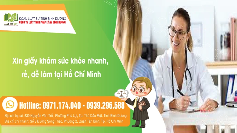 XIN GIẤY KHÁM SỨC KHỎE Ở ĐÂU NHANH, RẺ, DỄ LÀM TẠI HỒ CHÍ MINH