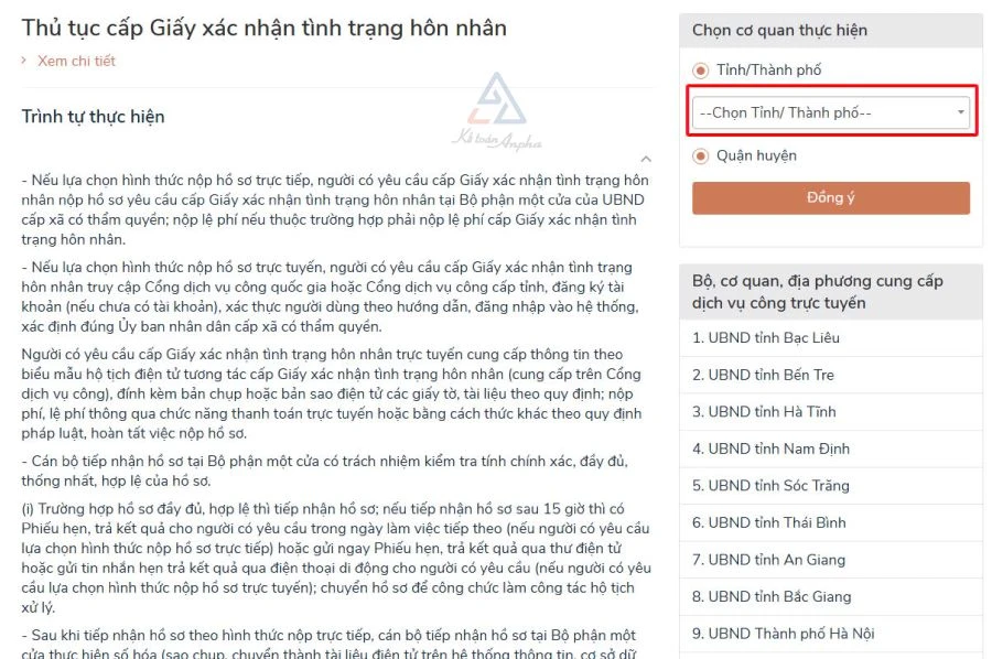 Hướng dẫn cách xin giấy xác nhận tình trạng hôn nhân Online