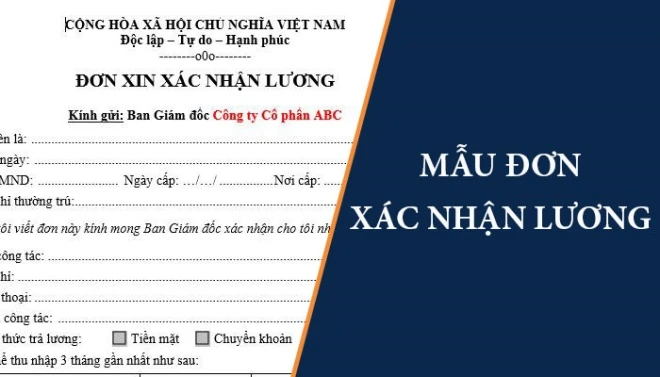 Mẫu xác nhận lương mới nhất áp dụng cho nhiều trường hợp