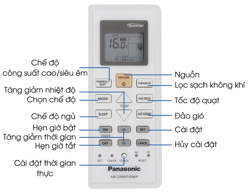 Cách tắt chế độ tự ngắt của điều hòa Panasonic