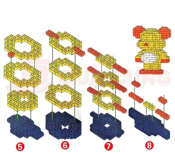 [FULL ẢNH] Tổng hợp giấy hướng dẫn lắp lego bearbrick 12 mẫu mini hot nhất