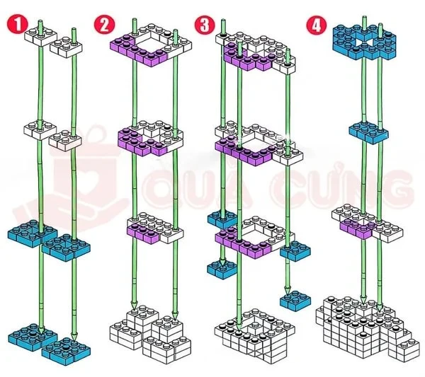 [FULL ẢNH] Tổng hợp giấy hướng dẫn lắp lego bearbrick 12 mẫu mini hot nhất