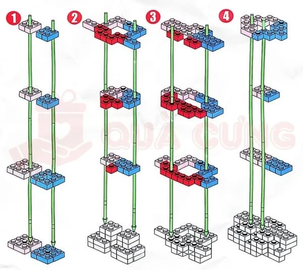 [FULL ẢNH] Tổng hợp giấy hướng dẫn lắp lego bearbrick 12 mẫu mini hot nhất