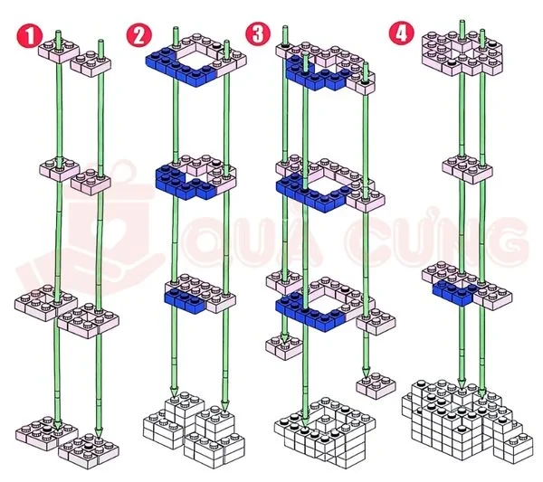 [FULL ẢNH] Tổng hợp giấy hướng dẫn lắp lego bearbrick 12 mẫu mini hot nhất