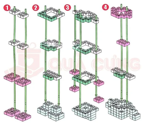 [FULL ẢNH] Tổng hợp giấy hướng dẫn lắp lego bearbrick 12 mẫu mini hot nhất