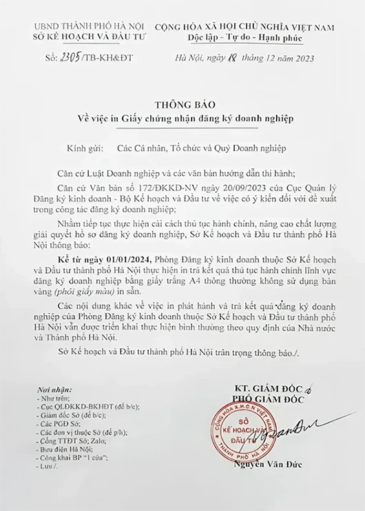 Mẫu giấy chứng nhận đăng ký kinh doanh [Mẫu mới 2024]