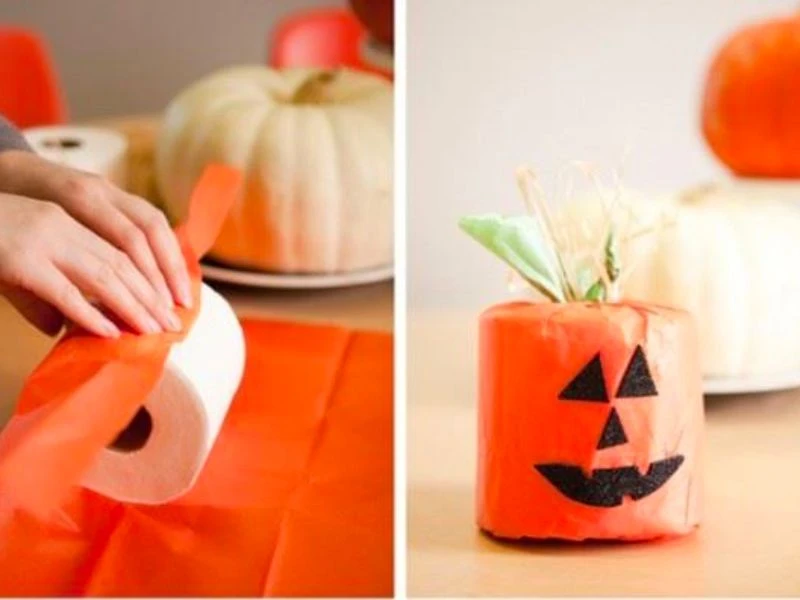 Cách Trang Trí Halloween Bằng Giấy Vệ Sinh