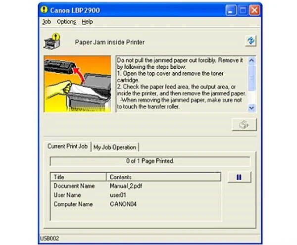 5 nguyên nhân gây ra máy in Canon lbp2900(l11121e) kẹt giấy