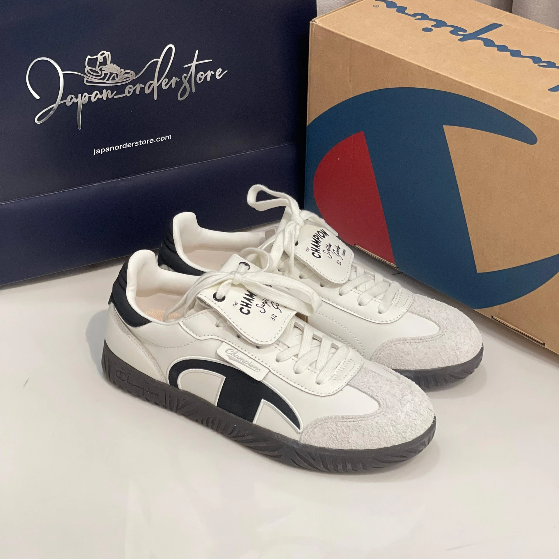 Giày Champion Essentials T-Trainer Cream Black U4CFCTW14U3