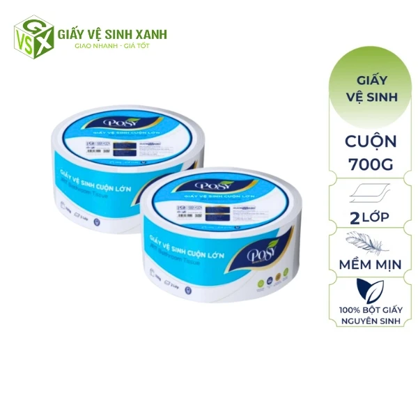 Giấy vệ sinh cuộn lớn Posy 700g