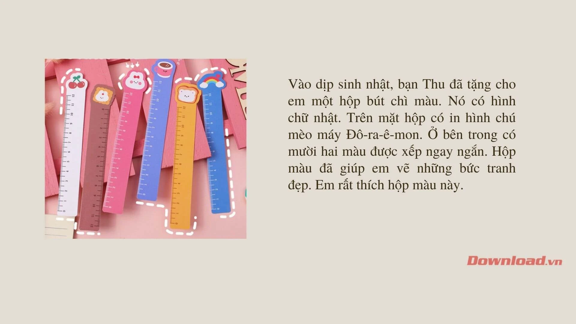 Hãy viết 4 - 5 câu tả một đồ vật mà em yêu thích (80 mẫu) Tập làm văn lớp 2