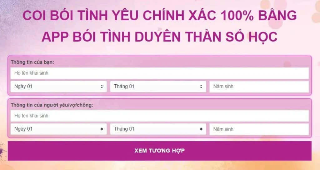 Cách bói tình yêu theo thần số học