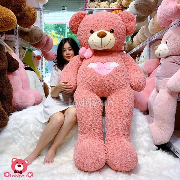 Gấu Bông Teddy Angel Hồng 1m7 | Gấu Bông Teddy