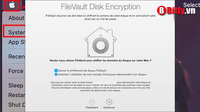 FileVault giúp mã hoá thông tin của người dùng