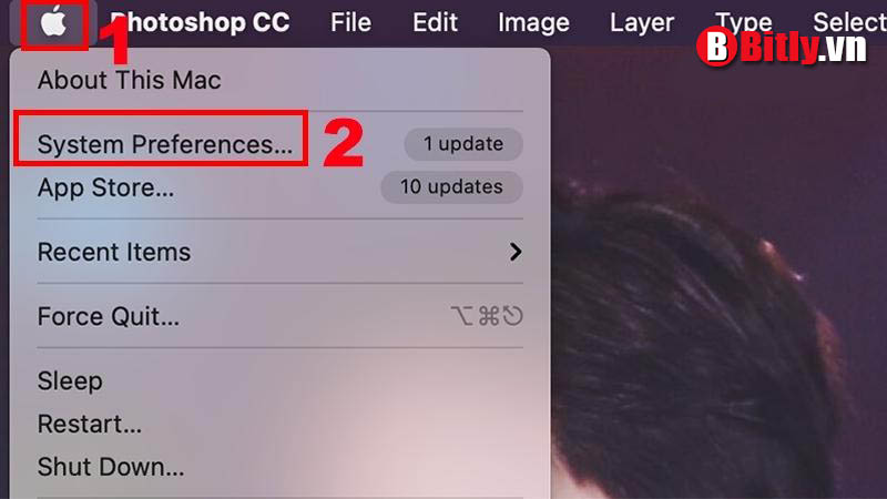 Nhấn chọn System Preferences